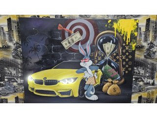 The unique painting is made in a single copy. The perfect gift for the BMW fan or a car enthusiast